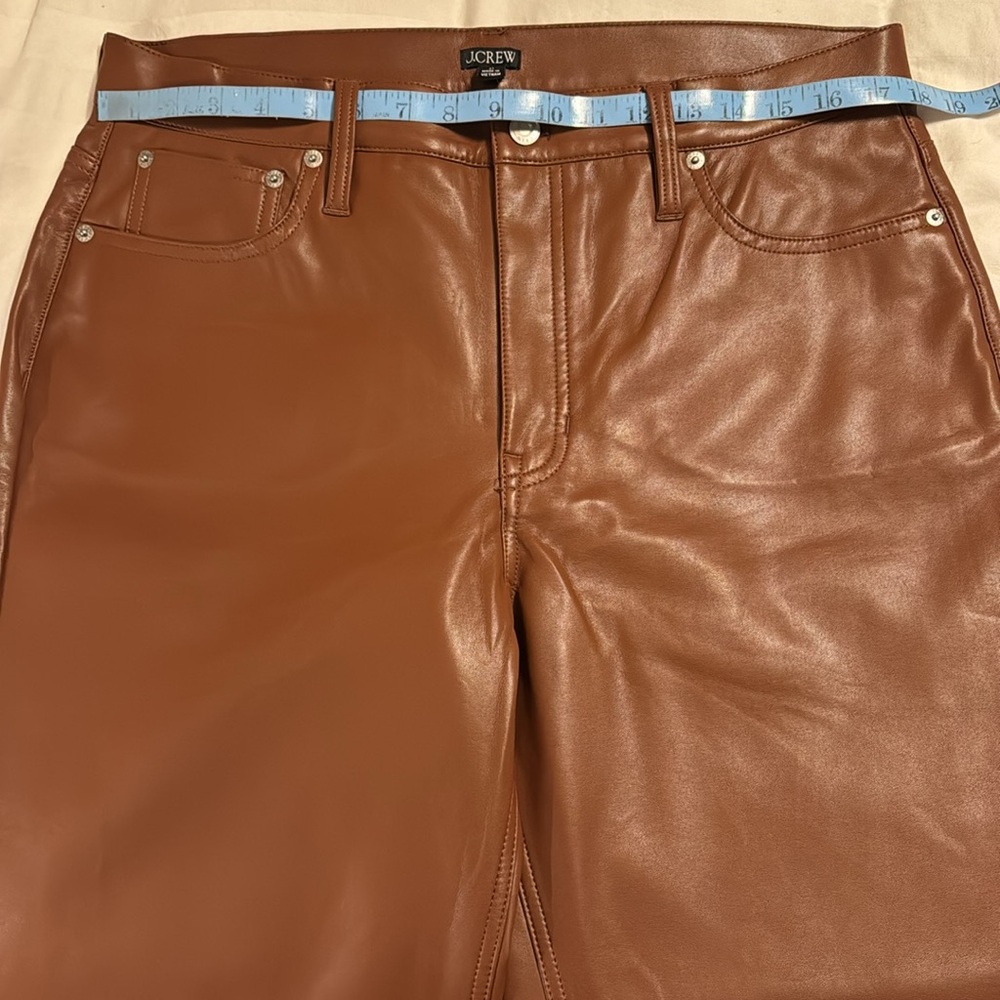 J.Crew Slim wide-leg pant in faux leather BU138 - Picture 7 of 11